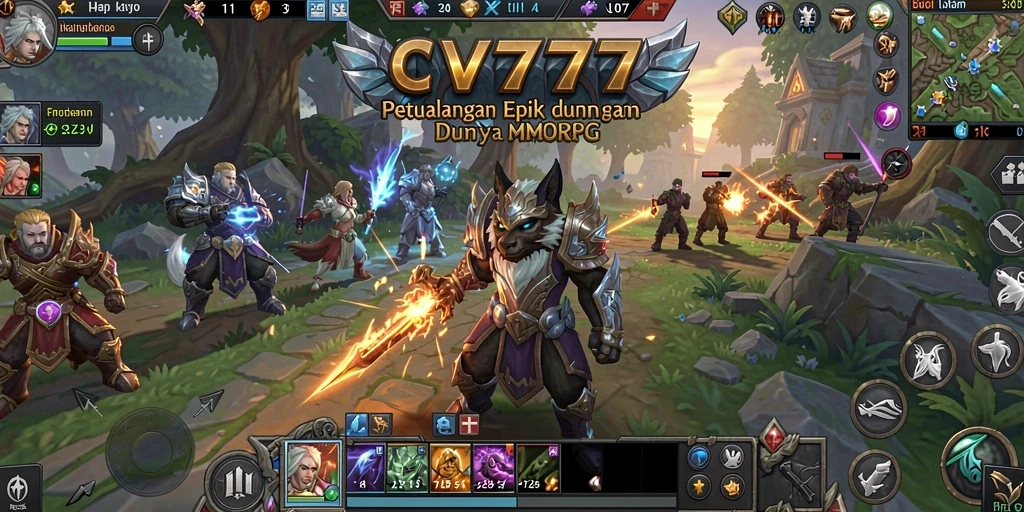 Screenshot dari gameplay <strong>CV777</strong> yang menampilkan pertempuran seru dan lingkungan yang indah.
