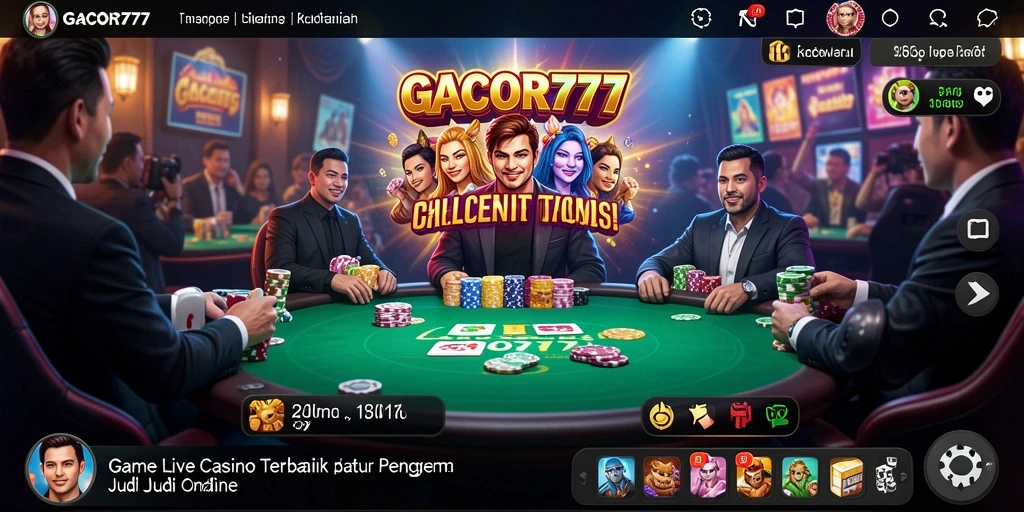Tampilan menarik dari GACOR777 dengan dealer langsung di Live Casino.