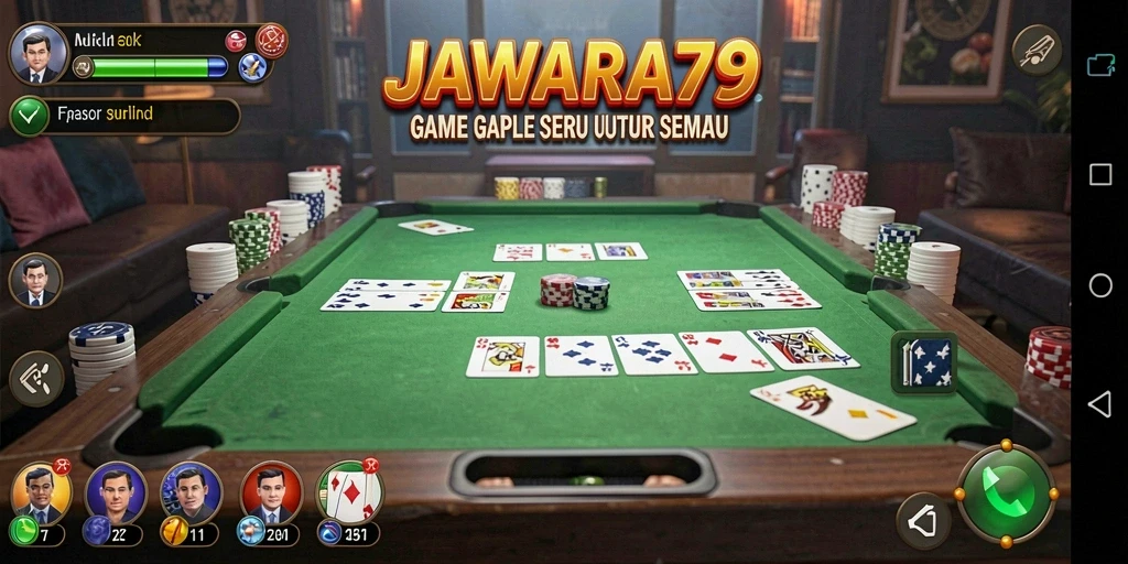 Tampilan gameplay seru permainan Gaple JAWARA79.