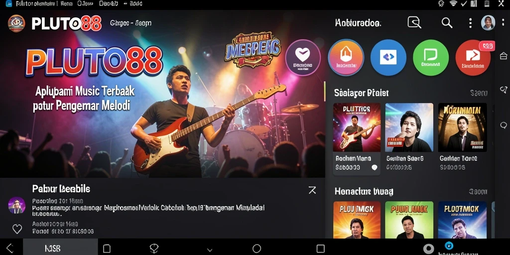 Tampilan gameplay menarik dengan berbagai genre musik.