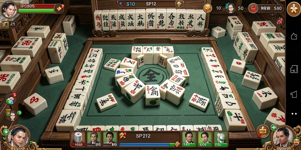 Tampilan gameplay Mahjong SP212 yang menantang dan seru.