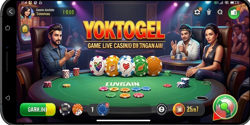 Tampilan gameplay seru di YOKTOGEL dengan dealer langsung.